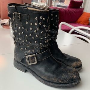 Frye Jenna studded combat boots size 9